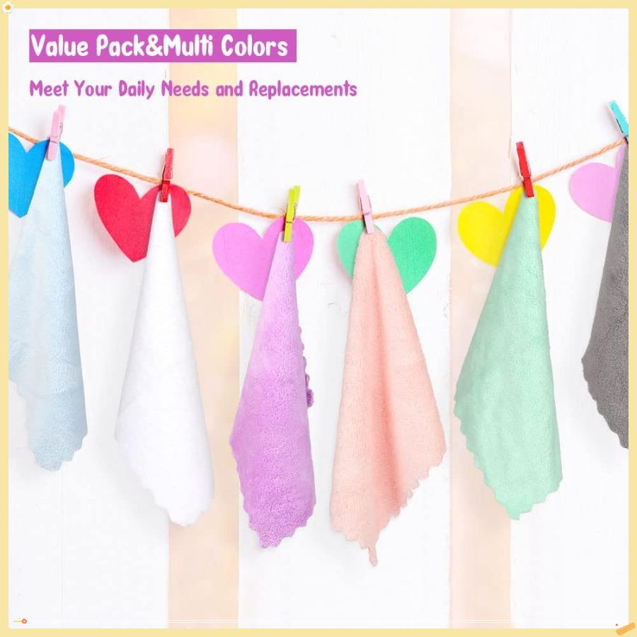 Детские мочалки, 24 шт.(7''x9''), Детские полотенца из микрофибры кораллового флиса, Супермягкие и впитывающие салфетки для новорожденных