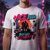 Футболка GTA 6, Ретро футболка с графикой Vice City, Подарок с видеоигрой 80-х Neon Noir