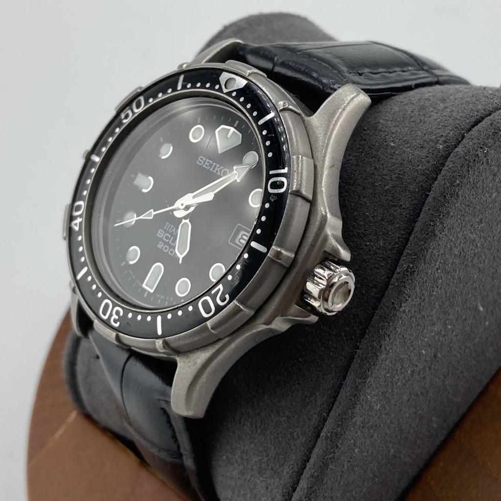 [USED] Seiko Extreme Black 7N35-6110 Rare Titanium