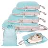 4/6 pcs Compressible Packing Travel Storage Bag Cubes Waterproof Suitcase Nylon Portable With Handbag Luggage Organizer Ryanai