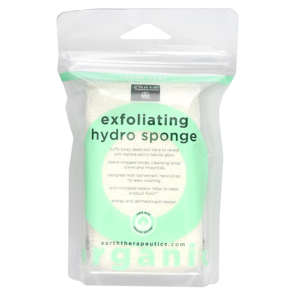 Earth Therapeutics Exfoliating Hydro Sponge, Square, 1 Sponge