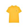 Polo однотонная футболка с вышитым логотипом и круглым вырезом, короткими рукавами, детские топы, оранжевый цвет 323832904-090