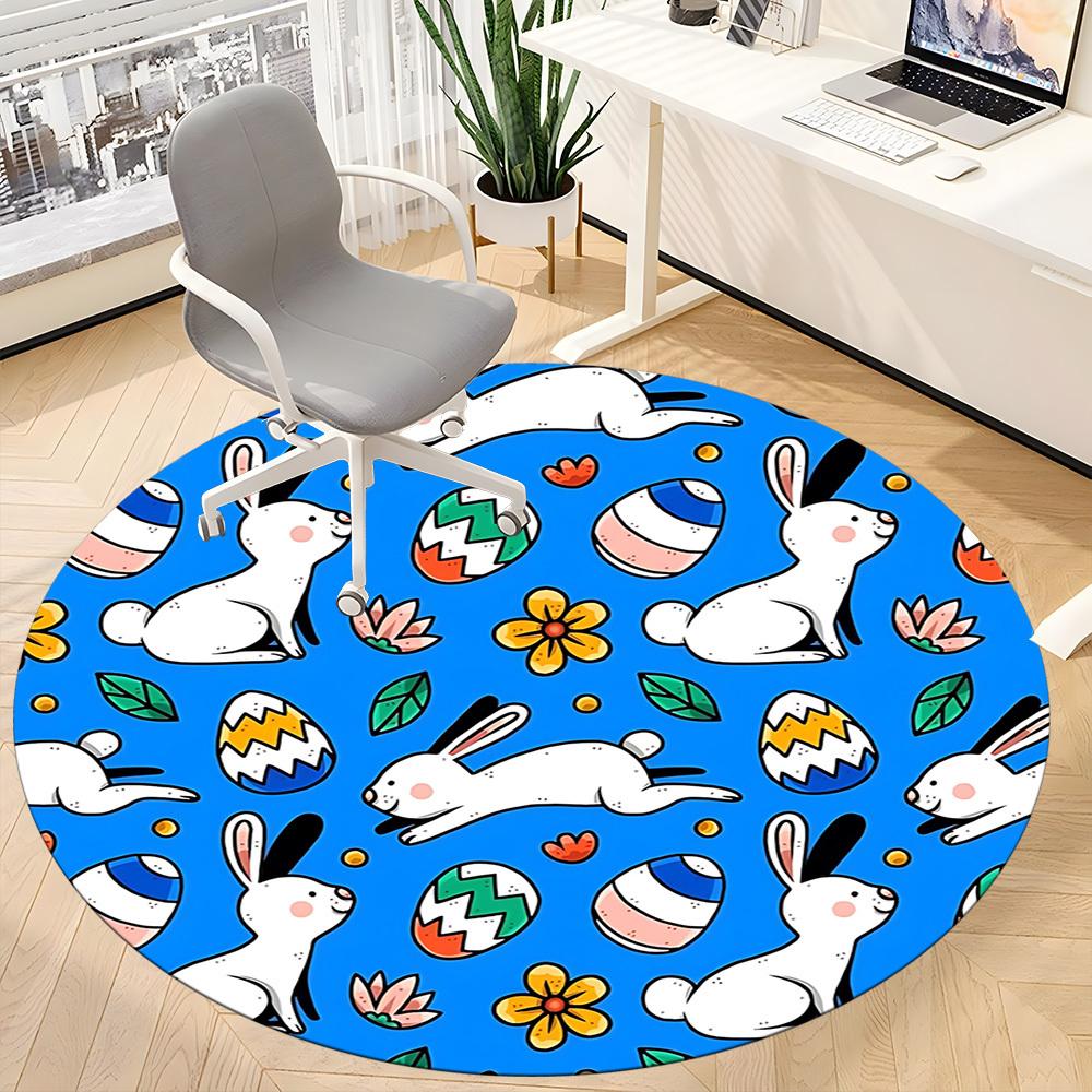 1pc Bunny Hop Chair Carpet for Office, Non-slip, Soft and Durable Office Rug, Perfect for Office yy260127112