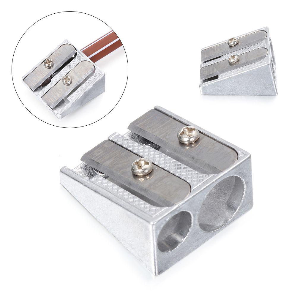 Metal Two Hole Double Hole Pencil Sharpener Pens Cutter Tool Pencil Sharpener Office Sharpener