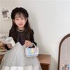 Stylish Children's Pearl Handbag Cute Floral Design Small Square Bag For Girls