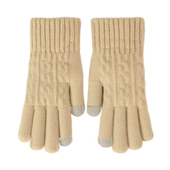 Thick Warm Knitted Gloves Windproof Touch Screen Winter Gloves for Riding Skiing Men Women Keep Warm Mittens