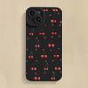 Cute Cherry Bow Silicone Phone Case For iPhone 15 16 Pro 14 Plus 13 Pro Max 12 11 X XS XR 7 8 Plus SE 2020 Shockproof Soft Cover