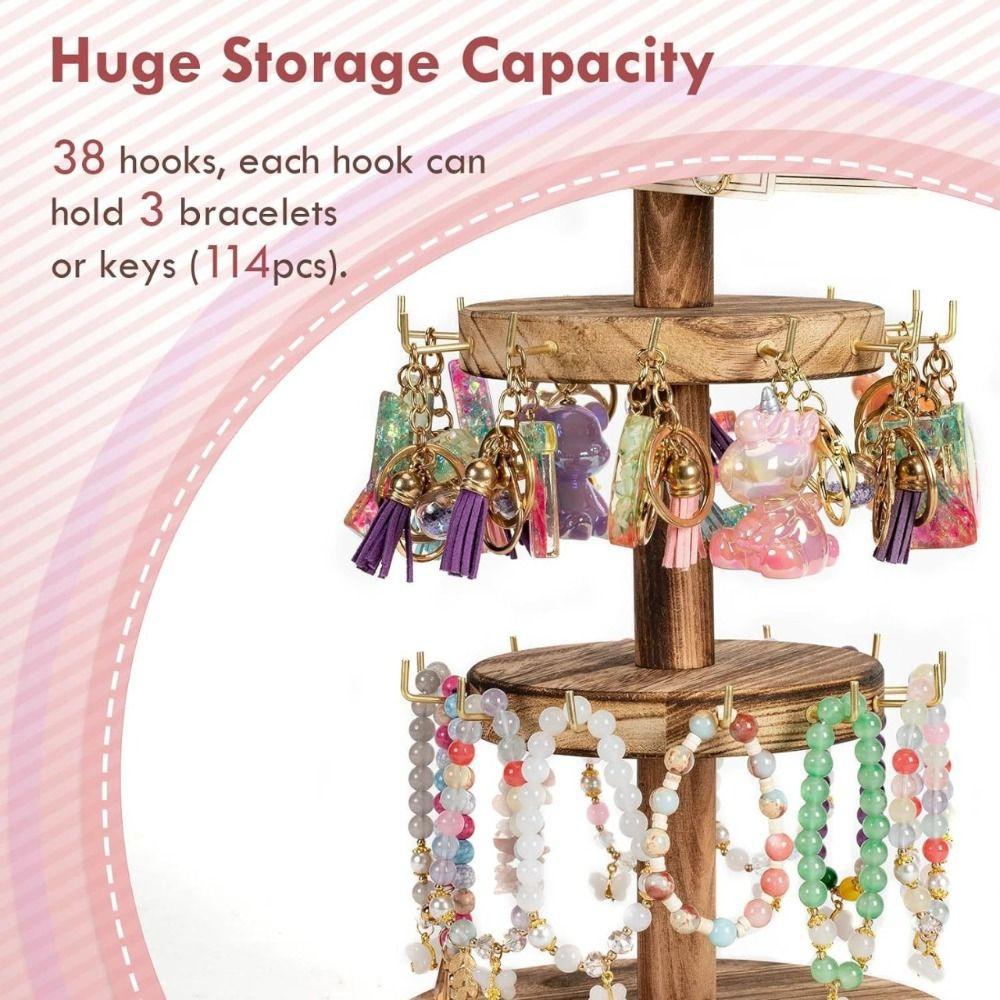 Multi-layer Desktop Storage Rack 43*17.5cm Rotatable Jewelry Organizer  Home Dresser Storage
