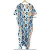 Женская летняя хлопковая одежда для сна в стиле хиппи с принтом икат, длинное платье-кафтан макси CKFTN-SCRN-FULL-BUYIT-137