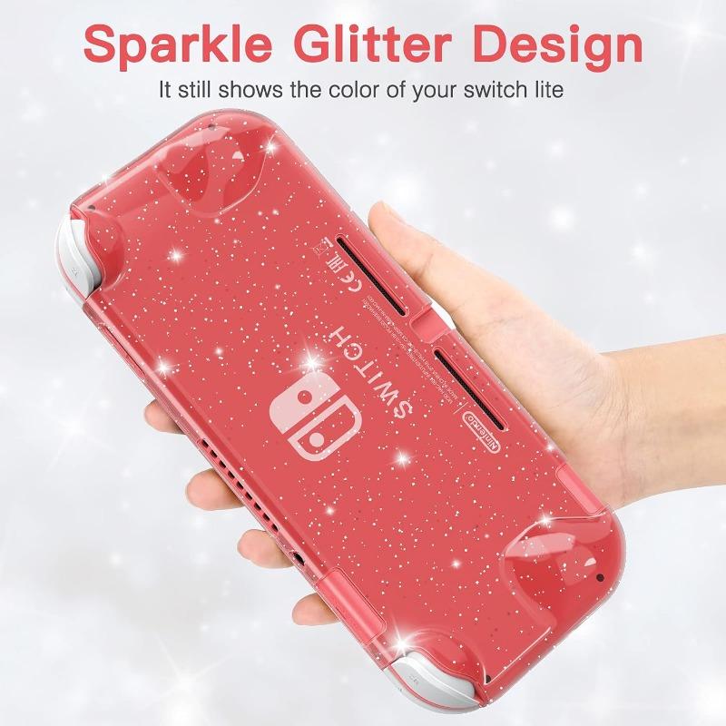 Съемный двухслойный защитный чехол для Nintendo Switch Lite с закаленной пленкой для экрана и 4 клавишами под большой палец