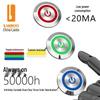 Blue Wave 19mm High Current Push Button Switch, Self-Locking Reset, Waterproof Stainless Steel, 2NO2NC