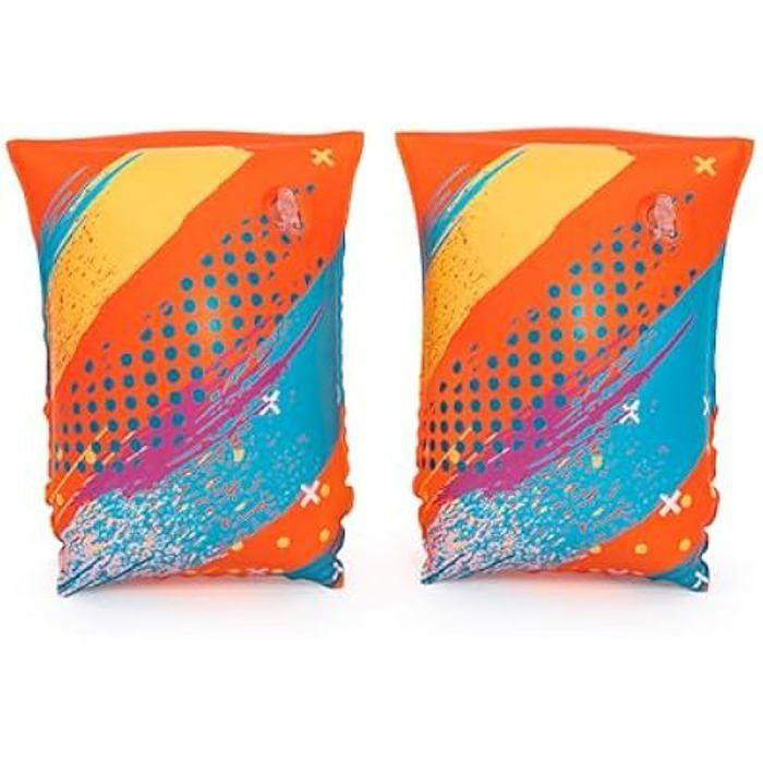 Brassards de natation Colorify™ Toughlite™ colorés S/M - BESTWAY - 17 x 13 x 16cm - 19 à 30 kg - 3 à 6 ans