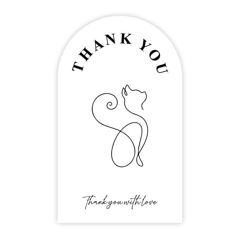 50-pack Airplane-Themed Thank You Box Sealing Stickers for Packaging and Decoration