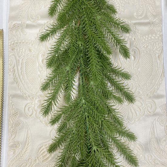 2 шт. Искусственная гирлянда из сосновых иголок, реалистичные сосновые ветки ручной работы, праздничная подвесная зелень
