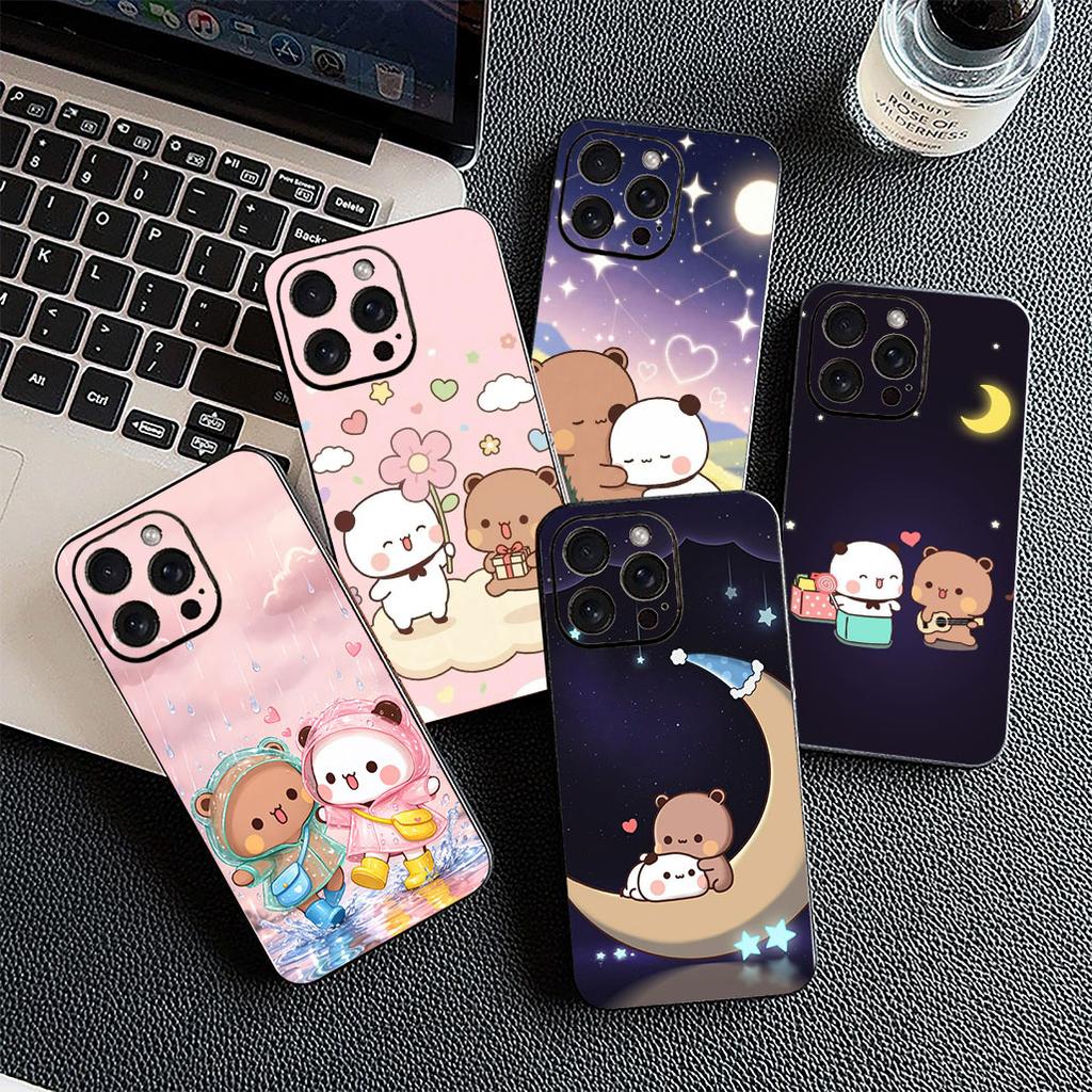 Casing for Apple iPhone 17 Pro XS Max Air 6 7 8 Plus 5 + SE 2022 SE2 16E Phone Cover Soft Case Bubus Panda Cartoon Bear Dudus