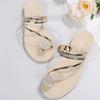 Comfortable Women's Shoes Big Size Sandals Slippers Female Summer Beach Sandals Rhinestone Flat Bottom Popular Slippers