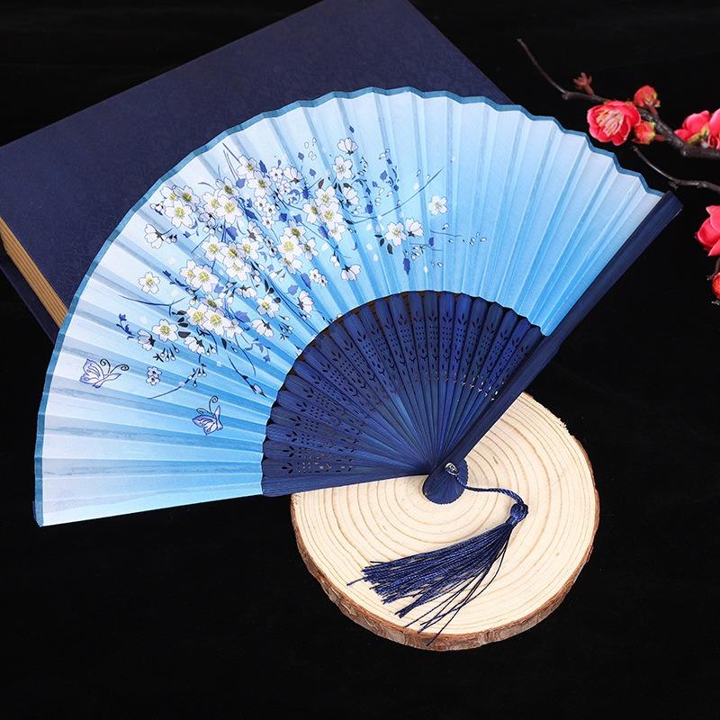 1 шт.-Многоцветный ручной складной веер, бамбуковый складной веер, ручной складной веер для церковных свадебных подарков, скидка для вечеринки