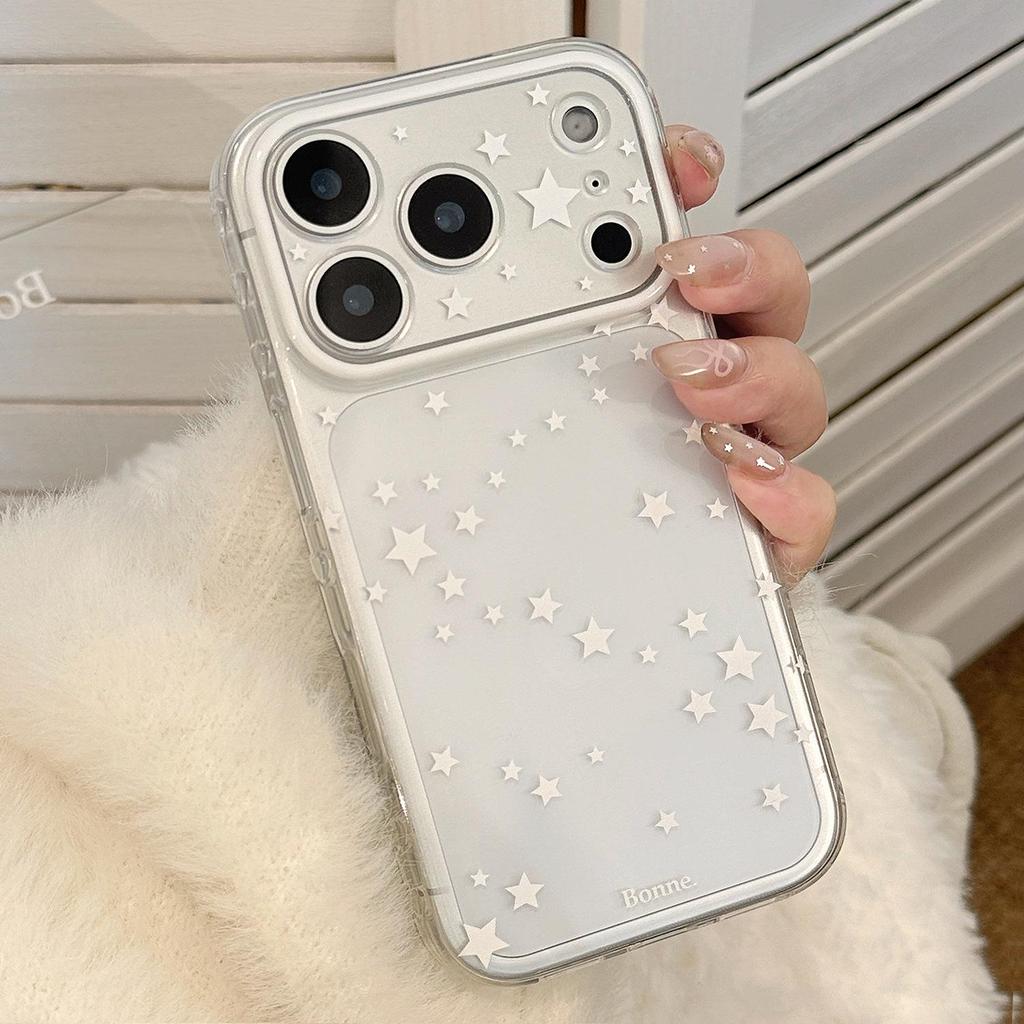 Белый чехол со звездой для iPhone 16, iPhone 17 и iPhone 17 Pro Max