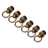200 Sets Monk Rivet with Pull Rings 8mm High Gloss Exquisite Workmanship Leather Rivets for DIY