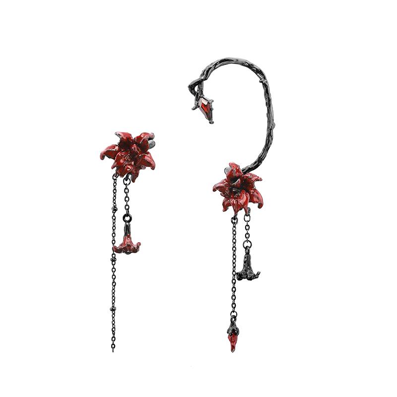 Мандала Цветок Кисточка Ожерелье Серьги Кольцо Браслет Панк Готика Ожерелье Y2K Сладкий Крутой Стиль Острая Девушка Ювелирные Изделия Подарок