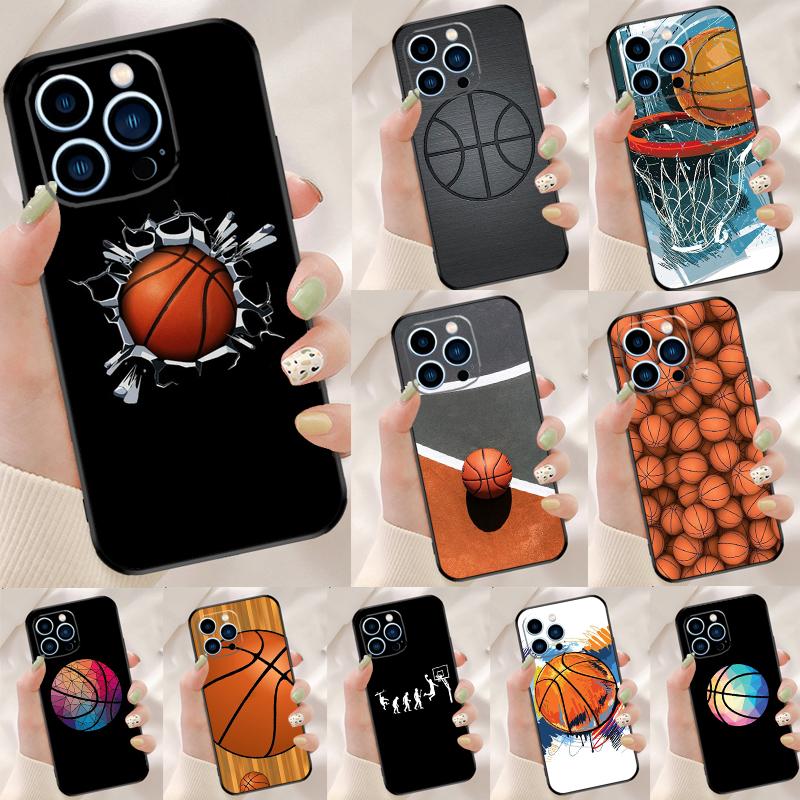 Чехол для телефона iPhone 16 15 Pro Max 11 12 13 Mini 14 15 Pro Max 15 Plus XR 16e с рисунком баскетбольного мяча, задняя крышка