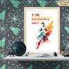 pirational Soccer Room Decor - Set of 6 Motivational Wall Art Prints (8x10 In) for Boy's Bedroom or Classroom