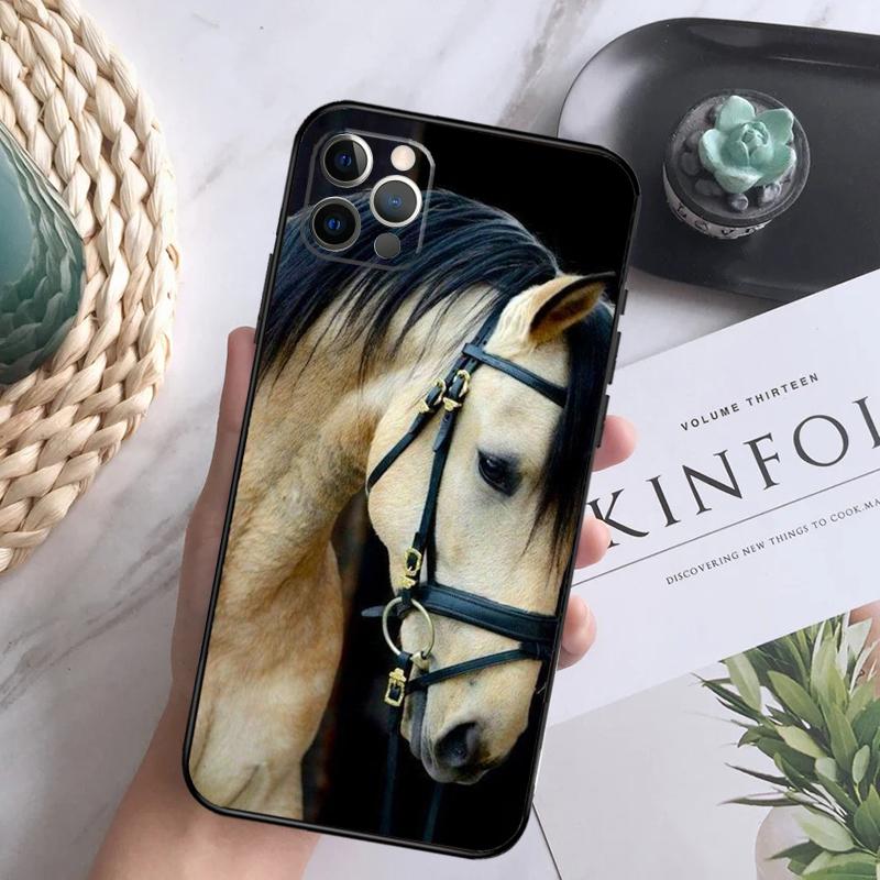 Чехол Животное Лошадь Для iPhone 15 11 12 13 14 Pro Max XS XR X 7 8 Plus 12 13 Mini 16 Pro Max Мягкий Чехол