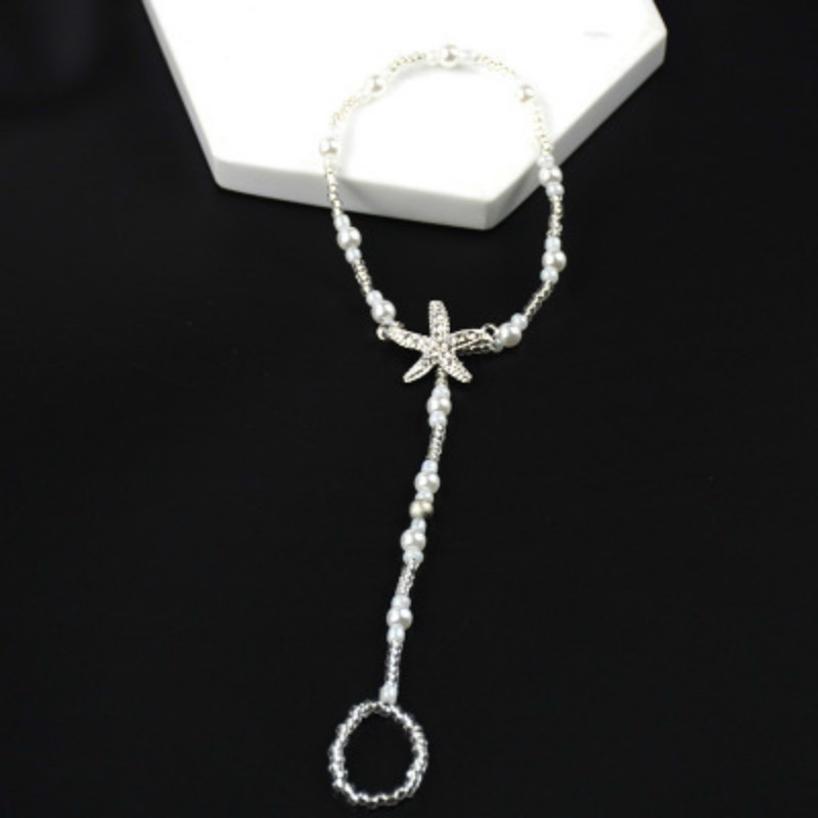 1 шт. Женские летние модные декоративные аксессуары Жемчужный босоногий сандалий Пляжная свадьба Ножной браслет Модные подарки Повседневный случай