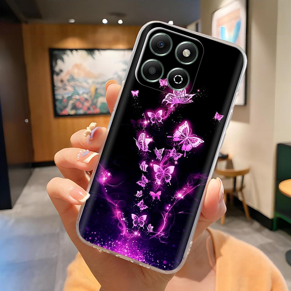 Чехол для Honor X6B Милый Панда Прозрачная Задняя Крышка Для Honor X6b JDY-LX1 JDY-LX2 Прозрачный Силиконовый Полная Защита Чехол для Телефона Coque