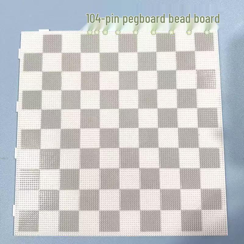 Цветная большая основа-пластина для бусин Perler - 104 штырька, Прочная, Термостойкая, Недеформирующаяся, Инструмент для DIY-творчества