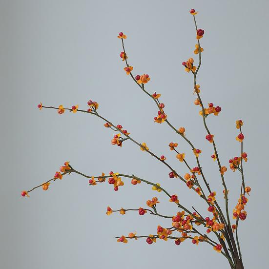 Искусственная ветка хурмы Реалистичная осенняя искусственная веточка стебель с листьями и плодами хурмы для дома, офиса, свадьбы, наполнитель для вазы, центральный элемент стола