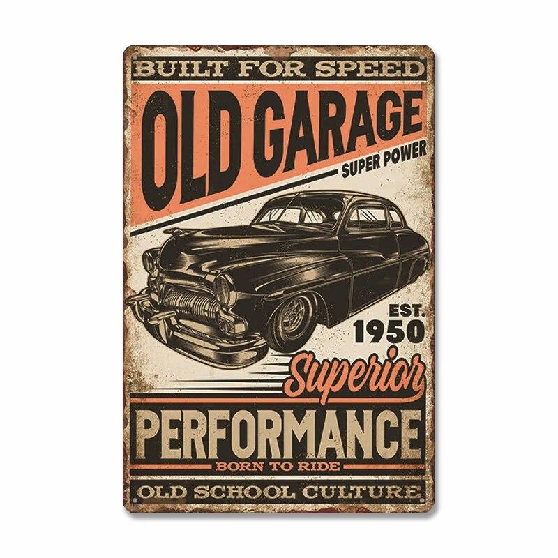 Classic Garage Poster Vintage Metal Sign Car Service Metal Tin Signs Retro Plaque Garage Tool Shop Wall Art Decor