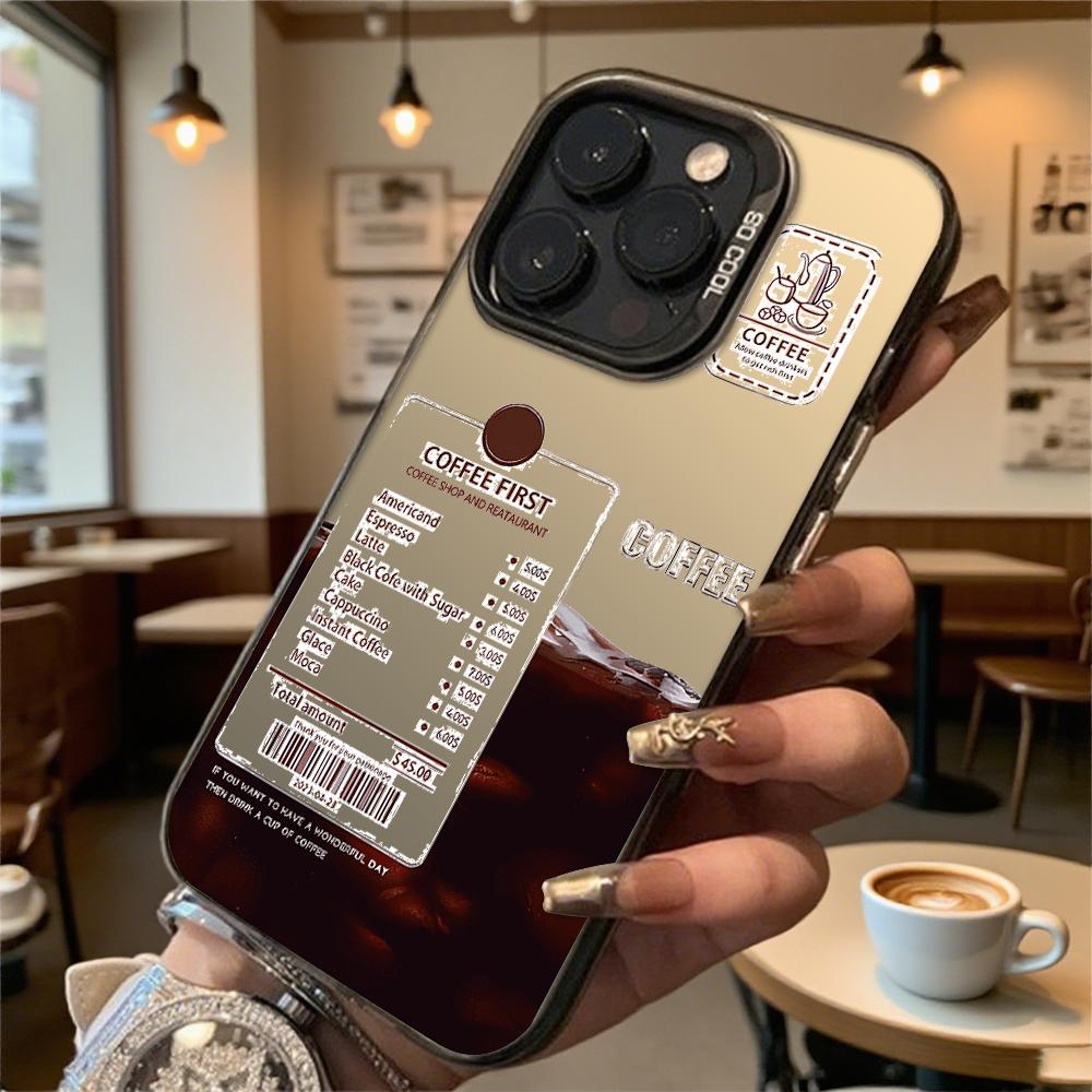 Чехол для телефона «Кофе прежде всего» (Coffee First Menu) для iPhone 16 15 14 13 12 11 Pro Max Mini, противоударный, защитный от царапин