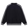 Подкладка Спортивная модная серия Цветные блоки с надписью Бейсбольный воротник с длинным рукавом Куртка унисекс Куртка черная AWDU939-2