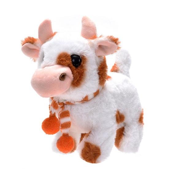 Детская электрическая плюшевая игрушка в виде животного, ходящая, виляющая хвостом, интерактивный слон, овца, корова, панда, плюшевая игрушка, развивающая игрушка-симулятор животного для малышей