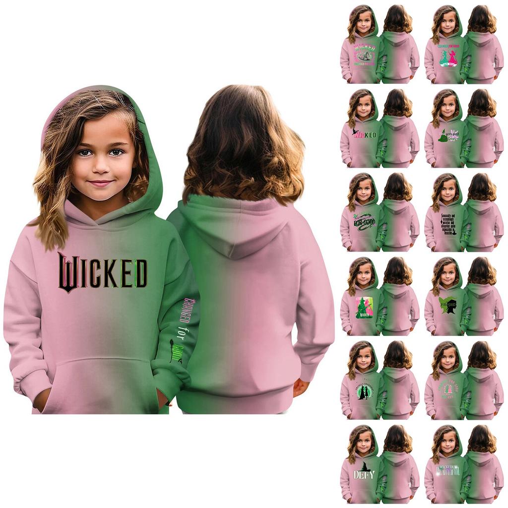 Children's Hoodie Boys And Girls Fashion Printed Long-sleeved Hooded Pocket Hoodie