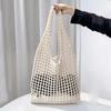 Fashion Crochet Bags for Women Summer Beach Tote Bag Aesthetic Totes Handbag Bohemian Woven Knit Shoulder Bag