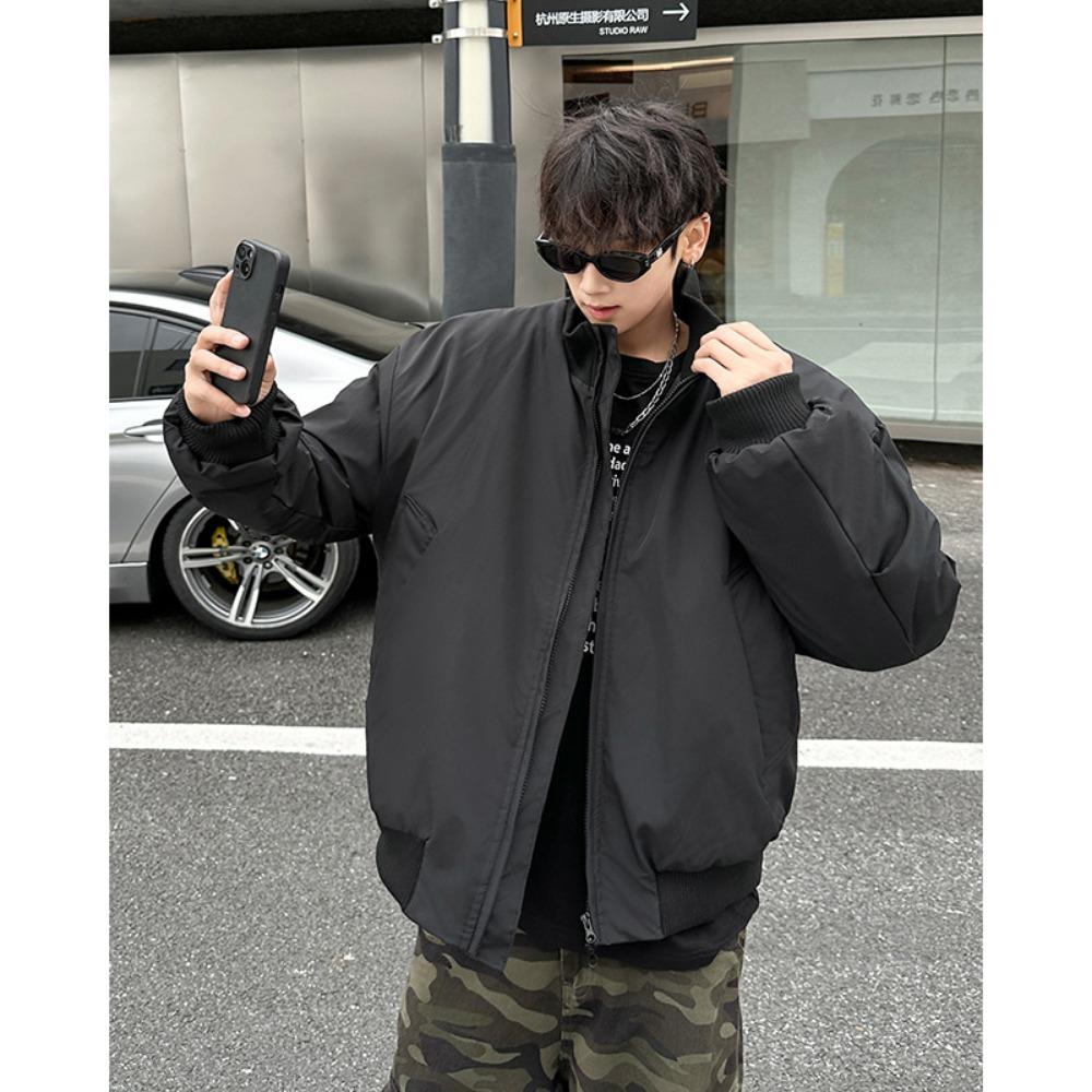 Пилотная хлопковая одежда хулиганский красивый повседневный воротник-стойка универсальная свободная куртка теплая американская хлопковая стеганая одежда