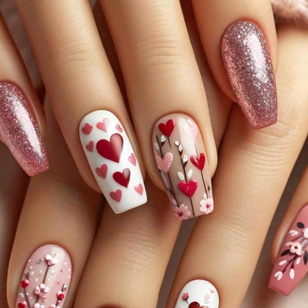 Съемные наклейки для нейл-арта в европейском и американском стиле - Простые, носибельные накладные ногти