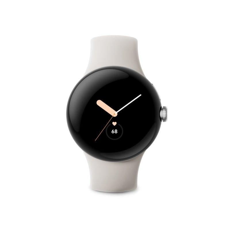 Google Смарт-часы Pixel Watch 41 мм AMOLED Серебристый/Белый