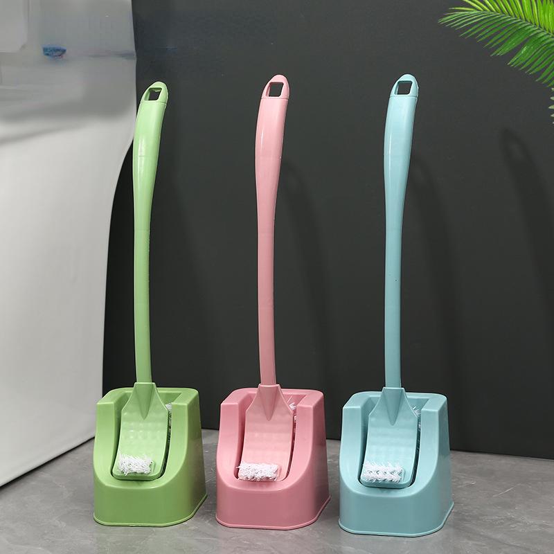 Туалетная щетка с длинной ручкой, многоразовая, аксессуары для уборки ванной комнаты, двухсторонние принадлежности для уборки туалета