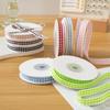 10yards/Roll Wave Edge Candy-Colored Plaid Ribbon 1CM Lace Checkered DIY Hair Accessories Gift  Cake Box Decor Bouquet Bow