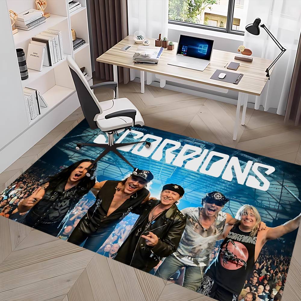 Хард-рок группа S-Scorpions Коврик для двери Детская комната Декор спальни Балкон Противоскользящий коврик для двери Коврик для гостиной Ковер для зоны
