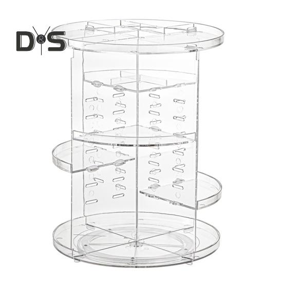 Органайзер для косметики, ящик для хранения, большая вместимость, многоцелевой, прозрачный, вращающийся на 360 градусов, органайзер для косметики, косметический дисплей