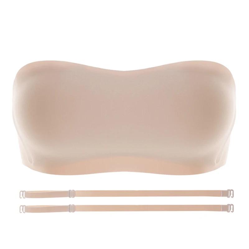 CINOON Sexy Strapless Bra for Woman Invisible Tube Seamless Breathable Wireless Wedding Brassiere Push Up Bras Female Lingerie