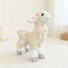 White Alpaca Plush Toy, Mountain Goat Stuffed Animal, Soft & Cuddly Companion Doll for Kids, Birthday Gift, 12 Inches