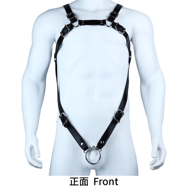 ANOSX Male Harness Bondage PU Leather Band Men's Chastity Belt For Chastity Cage Penis Ring Belts Body Restraint Strap Underwear