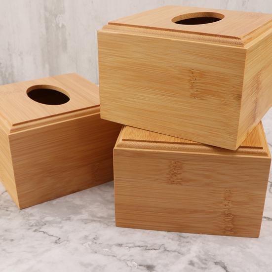 Коробка для салфеток, экологически чистый прочный бамбуковый прямоугольный держатель для хранения салфеток для дома