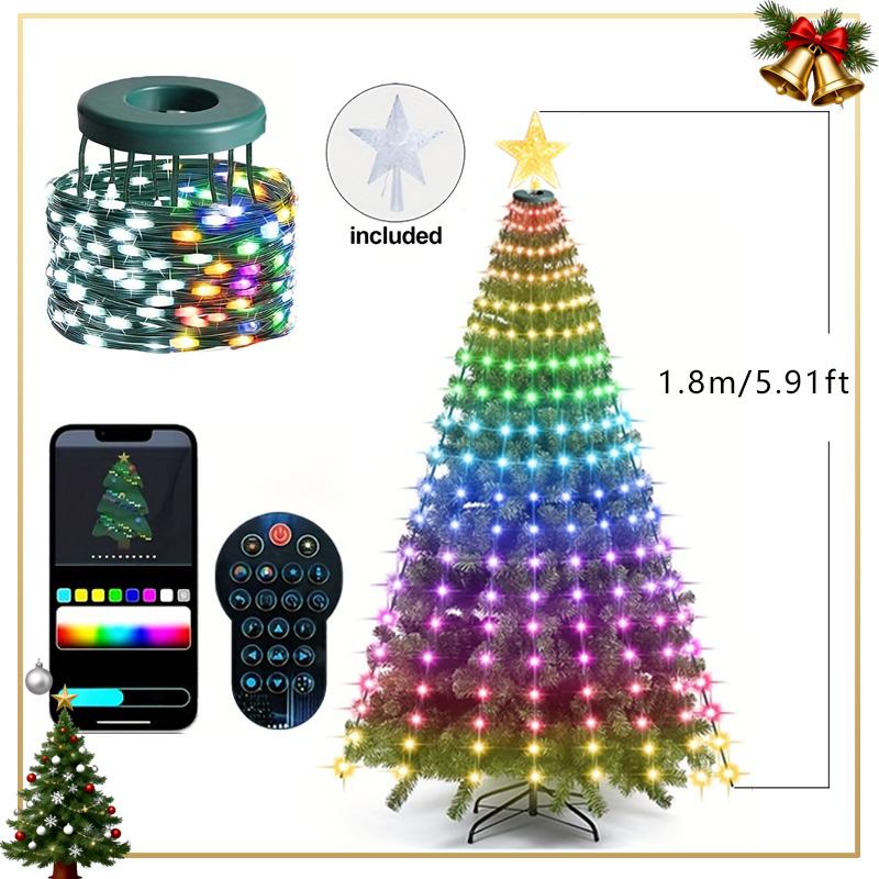 Smart Christmas Tree Light 400 LEDs Fairy String Light APP Remote Music Sync DIY Color Changing Outdoor Indoor Xmas Tree Decor