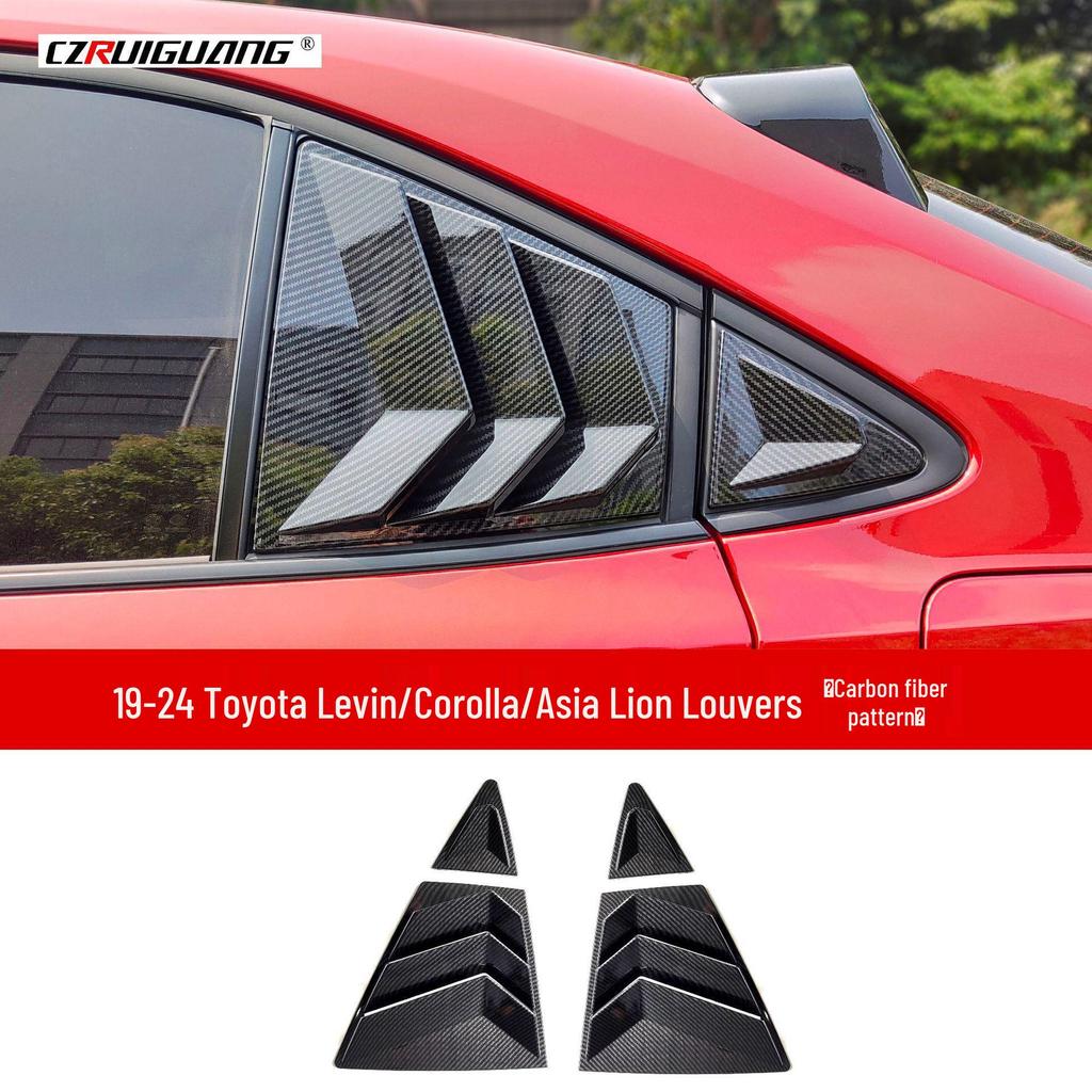 Fits 2019-2024 Corolla, Avalon, Levin; includes modified louvered window parts, front lip, splitter, and rear spoiler.